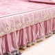Châu Âu thêm giường váy phần Li giường mat 1.8 / 2.0m giường trượt có thể tháo rời lụa bánh sandwich băng ghế ba mảnh - Thảm mùa hè chiếu nằm mát lưng cho be Thảm mùa hè