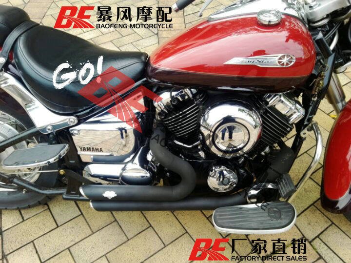 Suitable for Honda guardrails 400 mt. leaf race speed star 400 modified VH exhaust pipe pure horseshoe