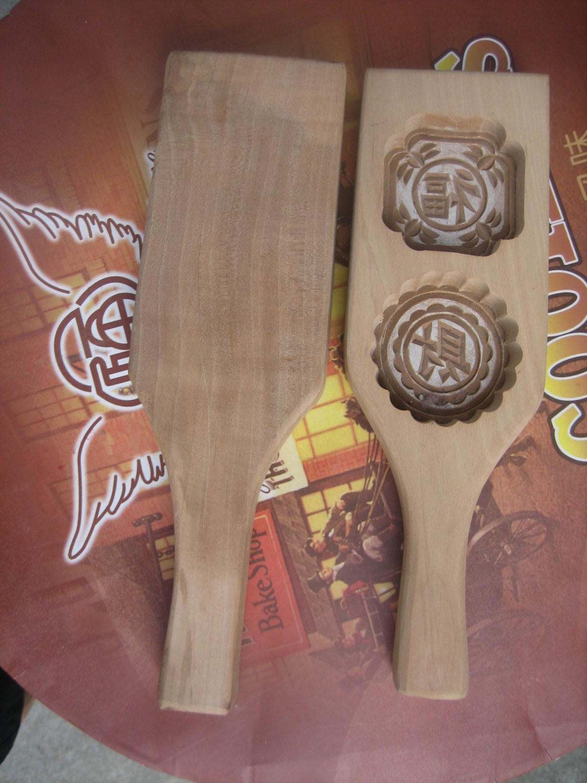 Exquisite handmade three-dimensional deep carving mold dessert mold chocolate mold with handle Fucai small pastry card