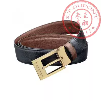 Dupont S T Dupont Men's Belt Belt Black Brown double-sided belt Needle buckle 8142020 SF