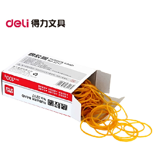 Deli 3217 latex ring 100g carton of natural latex rubber band yellow latex ring