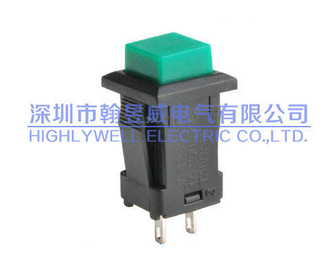 Taiwan imported square with lock button switch PB-309A card 14 * 14 square hole