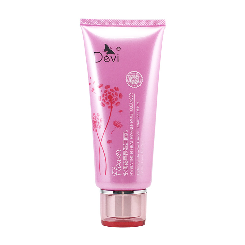 DEVI/黛妃化妆品水润花萃保湿洁面乳100g 深层清洁 泡沫细腻温和