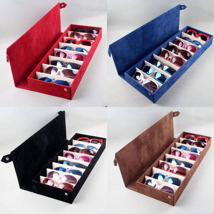High-grade glasses storage box 8-cell sunglasses display box Multi-cell sunglasses storage box Large glasses box South Korea