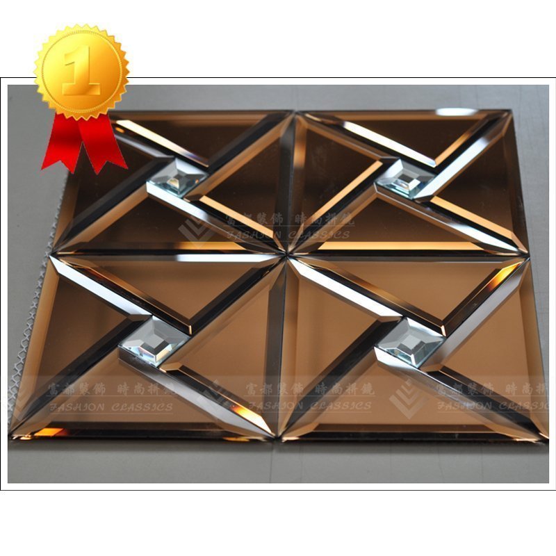 Art glass mosaic mosaic craft dining room mirror decoration background living room TV wall hanging ceiling tea powder ash