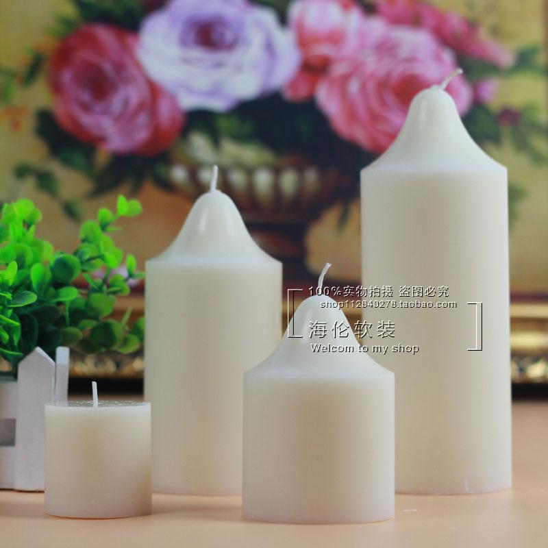 Smokeless Odorless Ivory White Cylindrical Large Candle Craft Decoration Wedding Celebration Home Candlelight Dinner Romantic Candle
