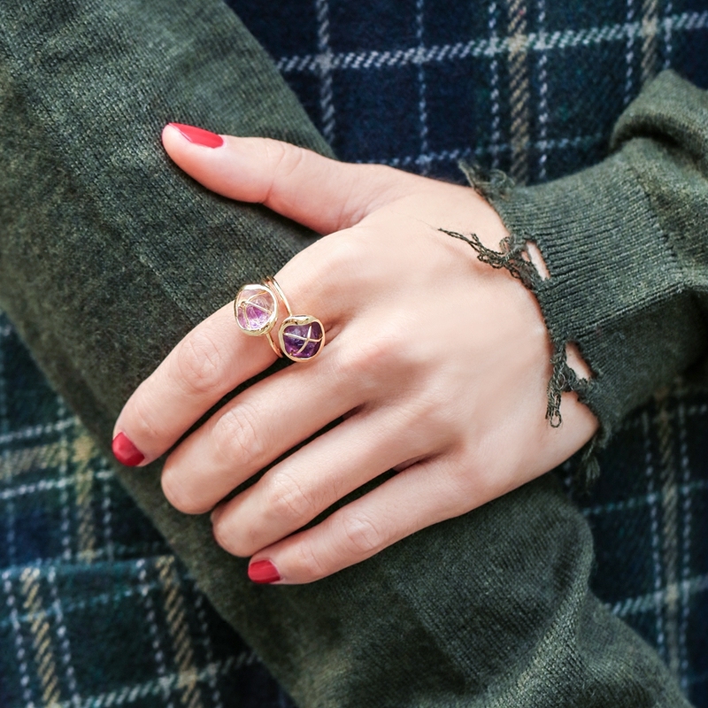 Bague Femme OTHER   en Cristal naturel pierre semi-precieuse - Ref 3087019 Image 4