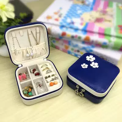 European-style jewelry box Jewelry storage box Simple and convenient mini Korean jewelry bag ring box large-capacity ear needle bag