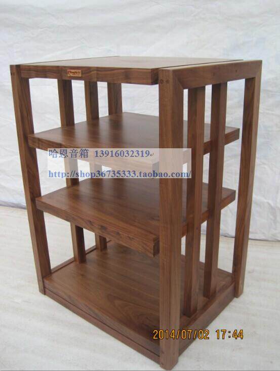 Reputable sound rack KJ-4D solid wood frame type single four-layer cabinet power amplifier rack equipment rack workmanship excellent