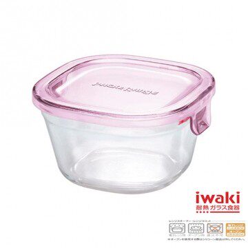 iwaki 玻璃微波盒 200ml(粉)台湾官网直邮进口
