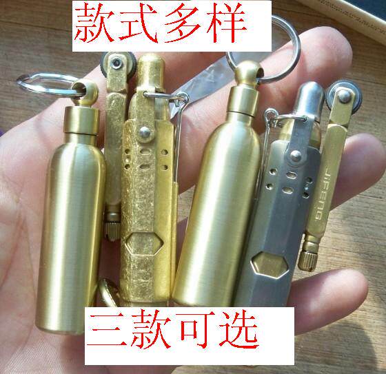 Monsoon pure copper stainless steel original copper knurling plated bright chrome hand soldering retro trench lighter oil pot set