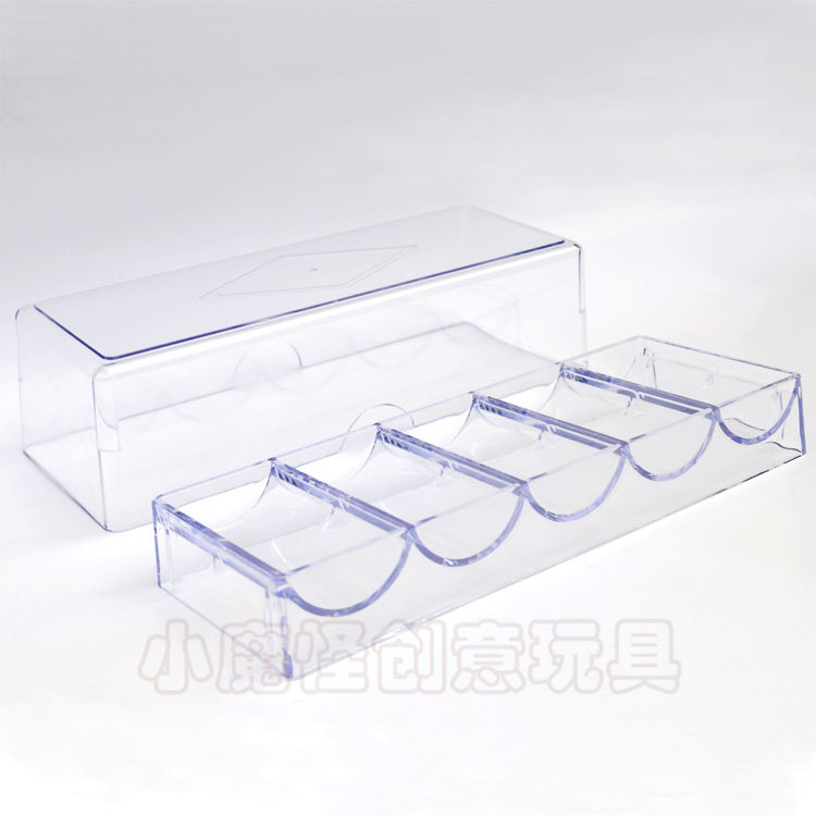 100 pieces of transparent cover chip shelves Chip boxes High quality transparent acrylic chip disc chip button