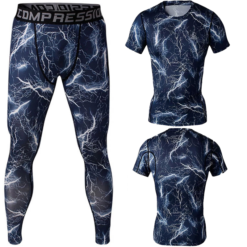 PRO Summer basketball sports high stretch tights men's running breathable base pants suit Plus size