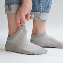 Socks mens spring and summer thin mesh socks Pure cotton breathable deodorant shallow mouth boat socks Low-top sports deodorant mens socks