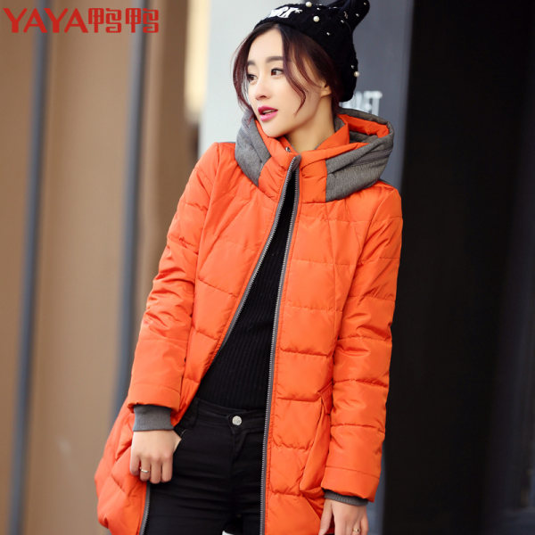 YAYA 鸭鸭 女式中长款宽松大码羽绒服 优惠券折后￥179包邮（￥279-100）4色可选