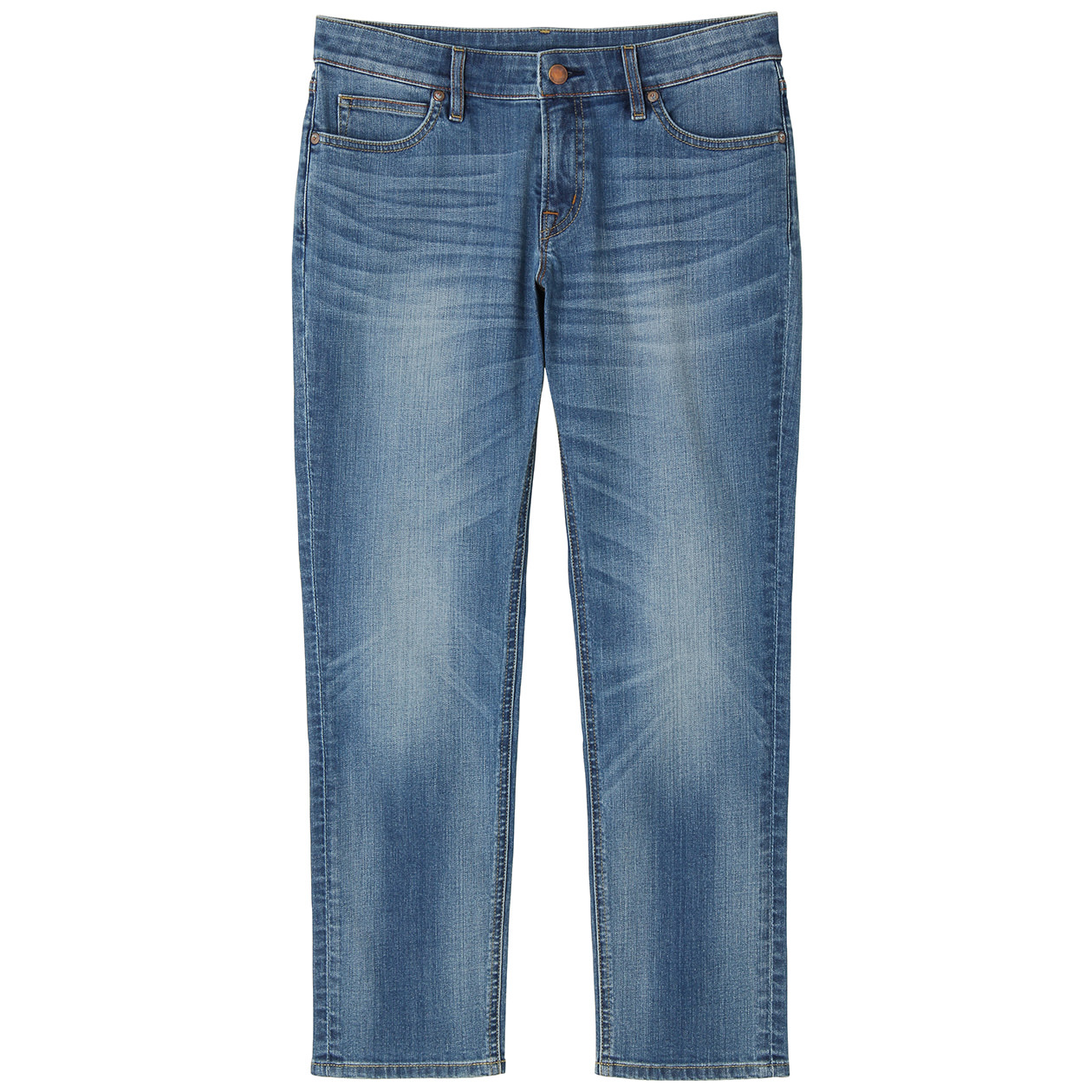 无印良品 MUJI 女式 棉弹力牛仔锥形男友裤