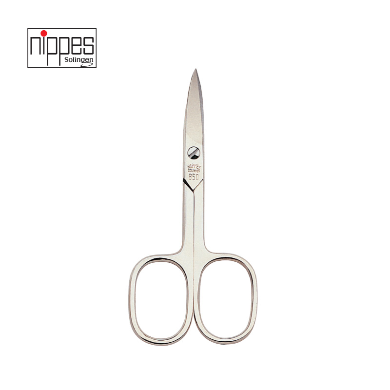 Nippes/尼佰世850镀镍弯形指甲剪刀德国原装进口指甲刀美甲工具