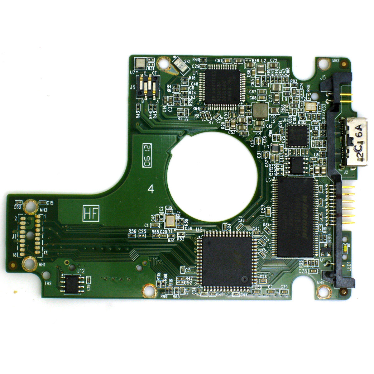 PCB number: 2060-771801-002 REV P1 25 "WDWesternUSB portable hard disk circuit board