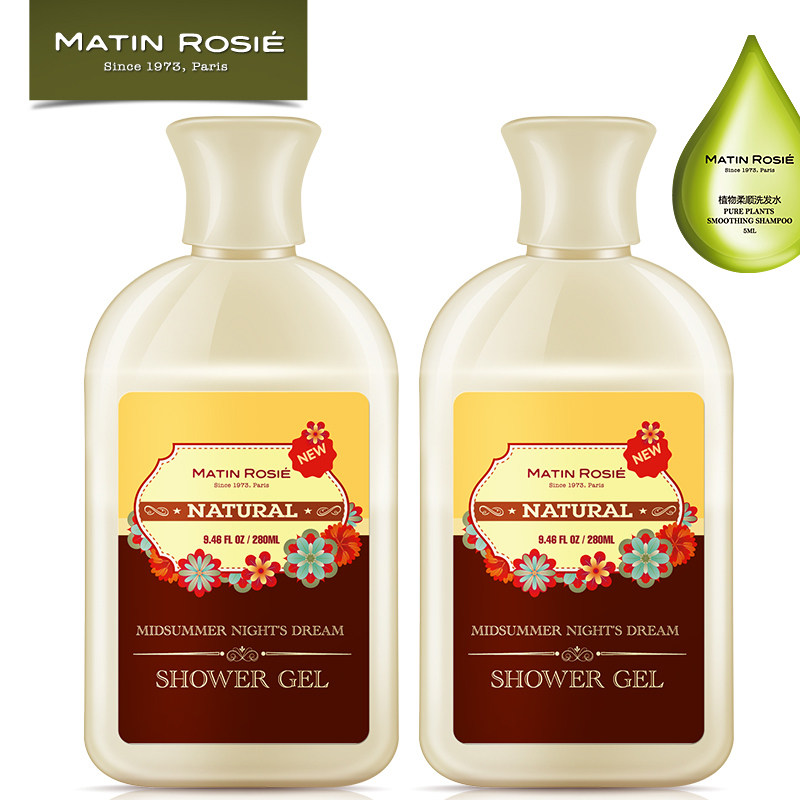 法国香水沐浴乳 植物蛋白精华滋润保湿沐浴露 丰富泡沫 280MLX2瓶
