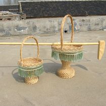 Willow flower basket storage basket rattan pastoral dance basket prop basket dry flower basket performance prop basket performance prop basket