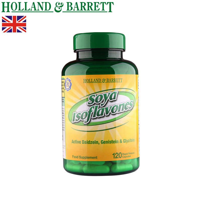 HollandBarrett/HB荷柏瑞 大豆异黄酮胶囊缓解更年期 120粒正品