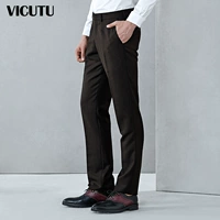 Quần nam VICUTU / Weikedo Quần len tinh khiết Quần phù hợp cho doanh nhân Quý ông nhập khẩu Quần vải phù hợp với quần quần tây âu