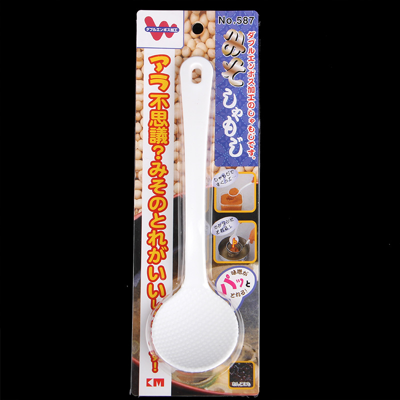 KM 587 Japanese style spoon of taste spoon light miso spoon plastic convex can crush the mold wood