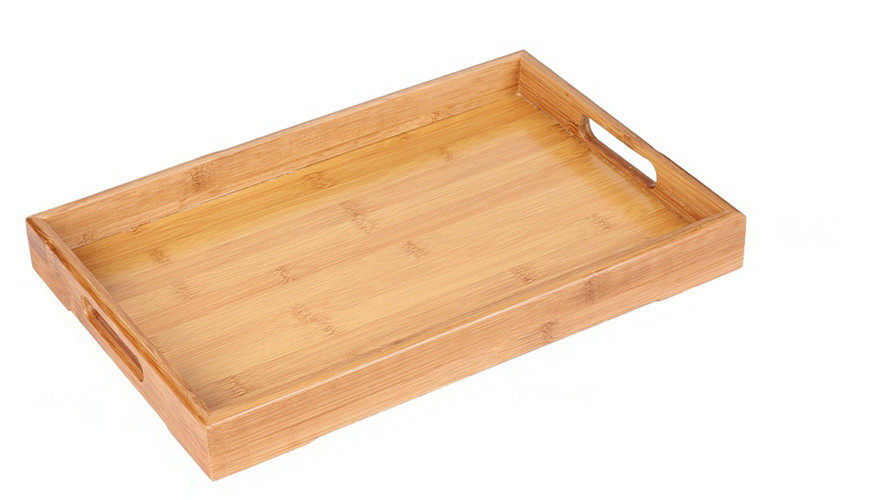Simple style Kung fu bamboo tea plate Mengzhong wood tea tray collects snack disk