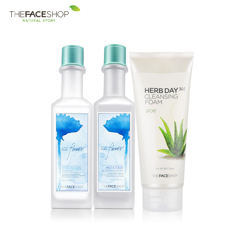 The Face Shop 护肤品 进口冰花保湿水乳 芦荟洗面奶 官方 包邮