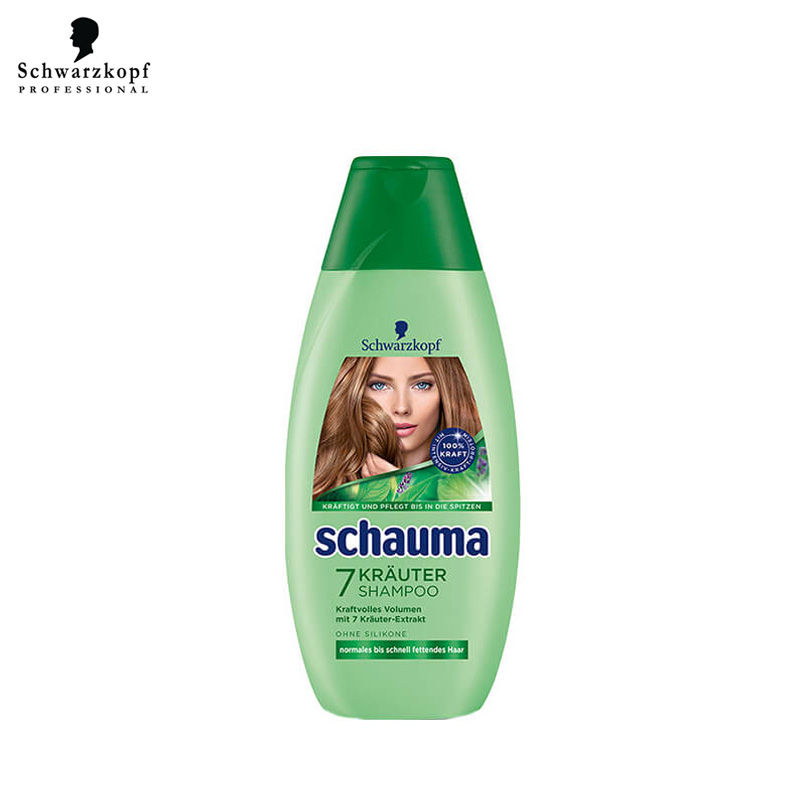 德国原装进口无硅Schwarzkopf施华蔻女士7种草药控油洗发水400ml