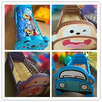 Kindergarten special bed cartoon wooden bed plastic childrens bed bed small bed with guardrail