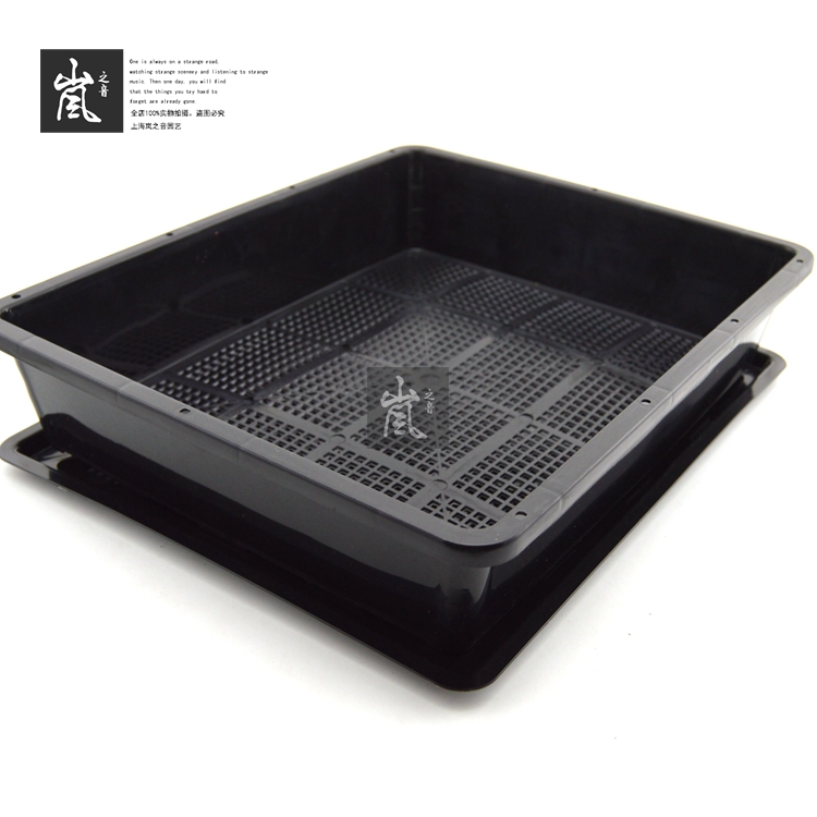 38cm Plant transfer basket Multi-meat Nursery Basin Black flower pot Flowerpot Rack Planting Basket with assorted bottom care