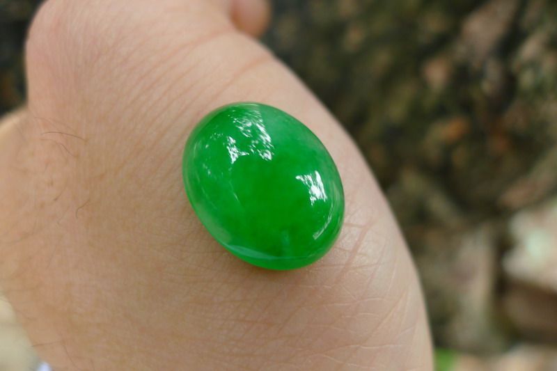 Myanmar Emerald Pendant Ice Breeder Ring Naked Stone Raw Stone Withdrawal Face Women's Ring s925 Silver Inlaid Ornaments