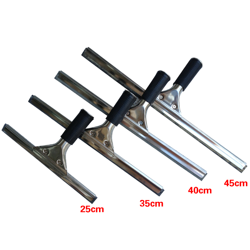 Stainless steel glass scraper window cleaner glass wiper lobby family glass wiper telescopic rod glass scraper