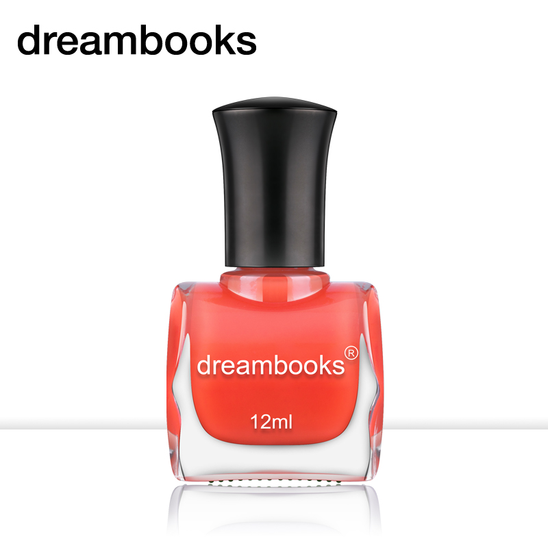 Dreambooks环保健康指甲油西瓜红 果冻透明红色 无毒美甲 12ML