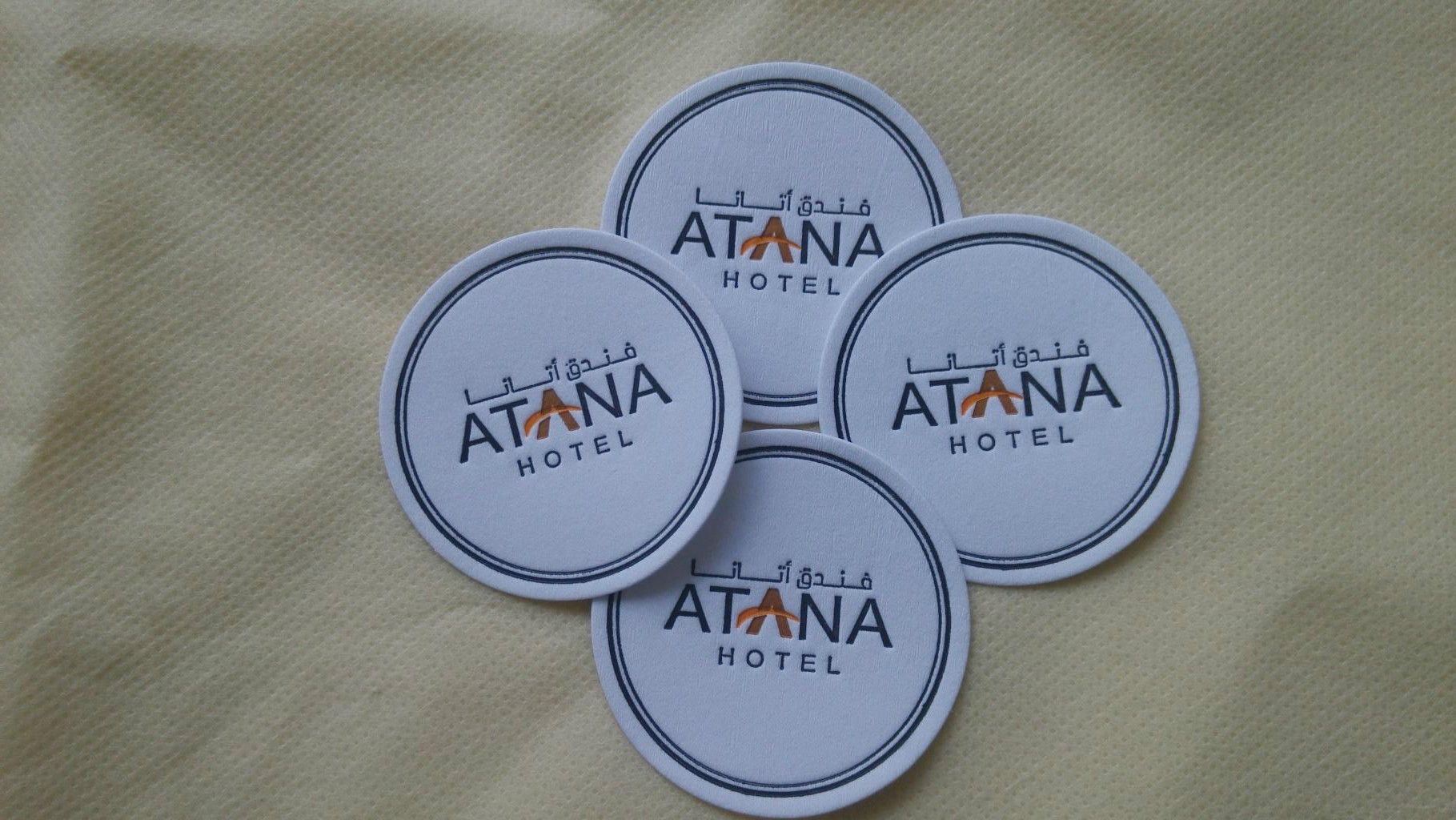 Hotel disposable coasters can be customized with printed LOGO
