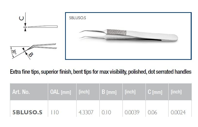 Swiss ideal-tek Biological research Tweezers 5BLUSO S