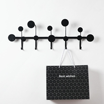 Iron adhesive hook Nordic Creative clothes hook wall hanging coat hook porch key hanger wall door rack