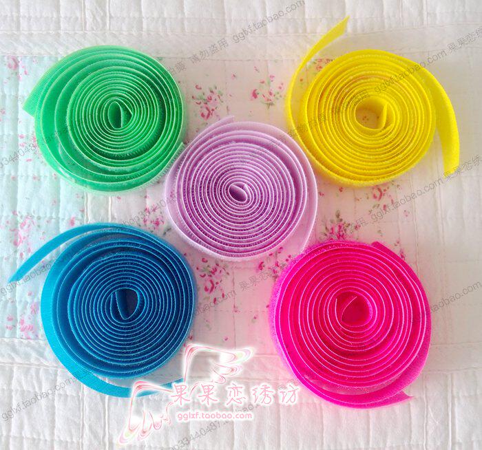DIY handmade Velcro stickers color adhesive tape 2cm male and female stickers 1 pair (2cm width 1m length)