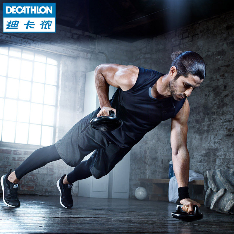 迪卡侬俯卧撑支架旋转家用健身器材旋转手臂俯卧撑架 DOMYOS EQ
