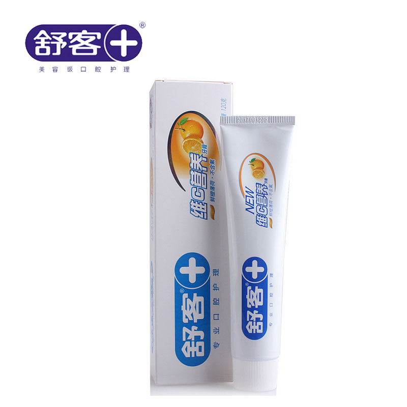 120g舒客（舒克）维C营养牙膏 鲜橙薄荷