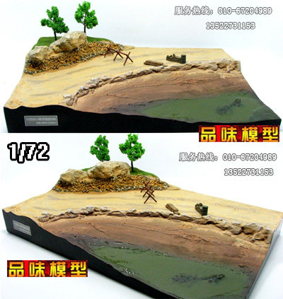 PMA Finished Tank Scene 1 72 World War II Malinowo against Tank Terrace Sand disc Scene Model