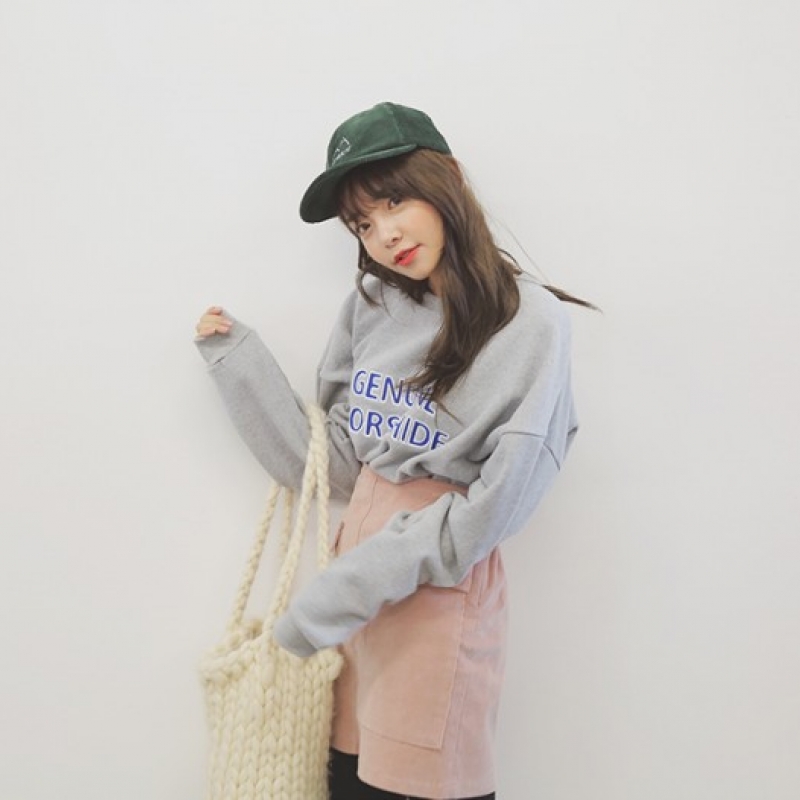 韩国stylenanda官方正品 个性纯色灯芯绒棒球帽
