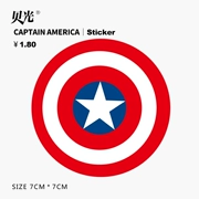 Captain America Shield Máy tính xách tay Vali Sticker Cá tính Nhãn dán không thấm nước Tờ rơi 545 - Phụ kiện máy tính xách tay