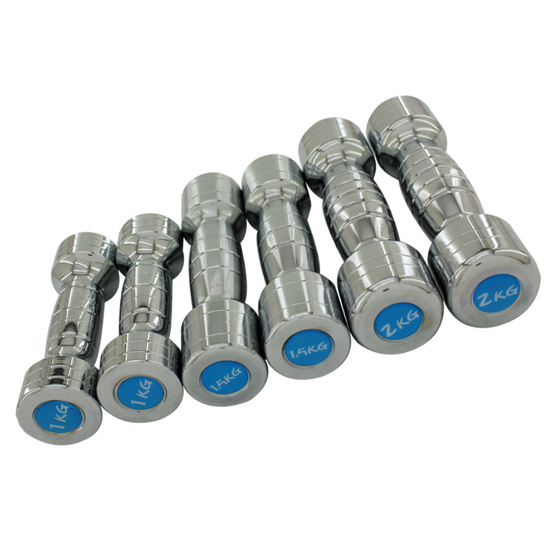 Small Dumbbells Pure Steel Integrated Home Fitness Equipment Ladies Hop Slim Arm Steel 1kg Men Dumbbells