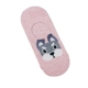 Vớ nữ Hàn Quốc dễ thương ba chiều tai chó thuyền vớ silicone chống ngã với vớ nữ mùa hè vớ tất lưới Vớ mắt cá chân