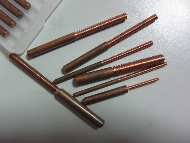 Mechanical hardware parallel discharge Taiwan imported copper thread electrode spark discharge copper tap US 10-32