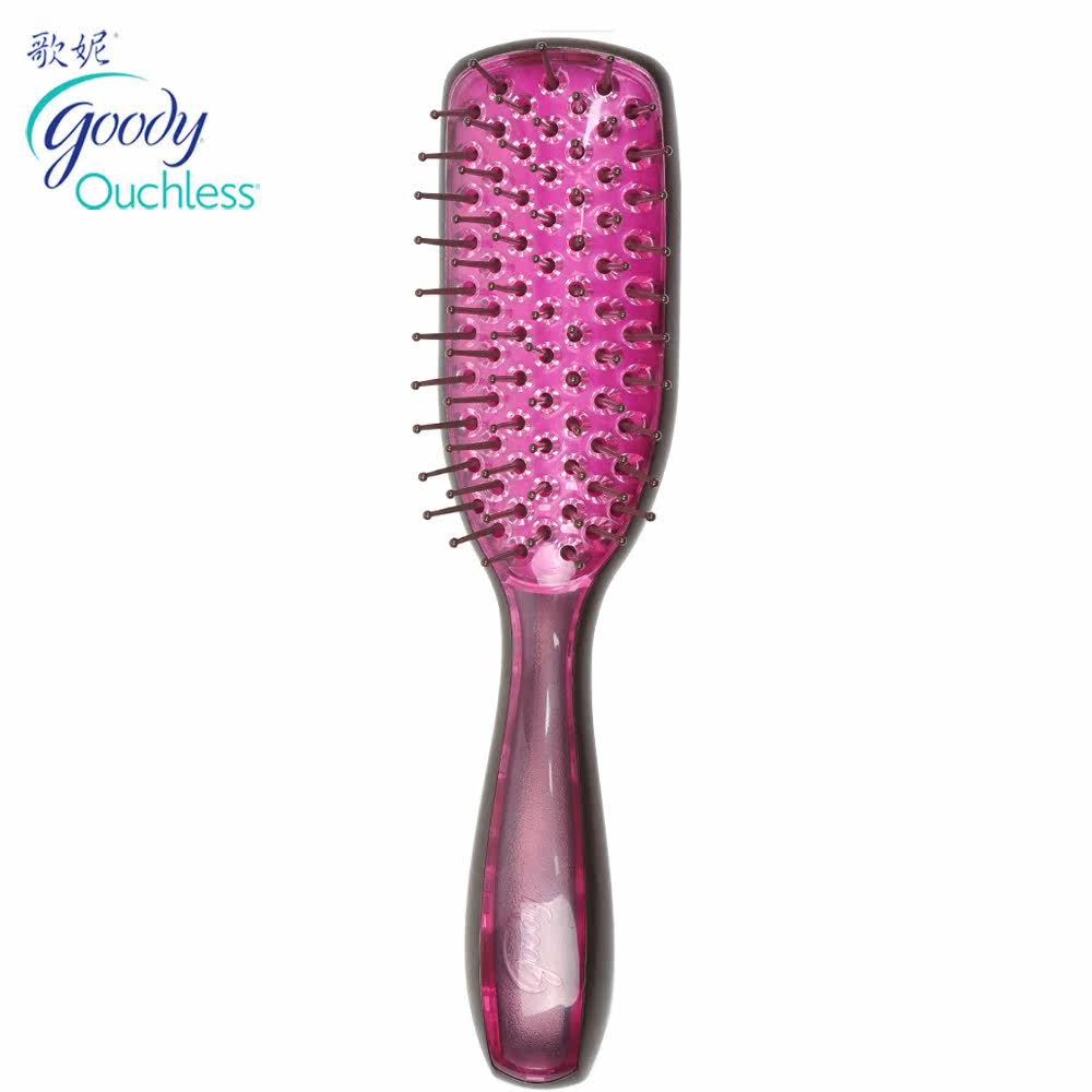 进口 美国Goody歌妮发梳 ouchless柔韧技术梳子 双层气垫梳按摩梳