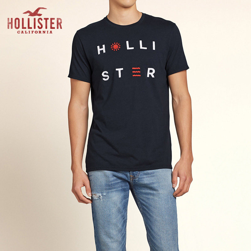 Hollister 徽标贴花图案 T 恤 男 93602