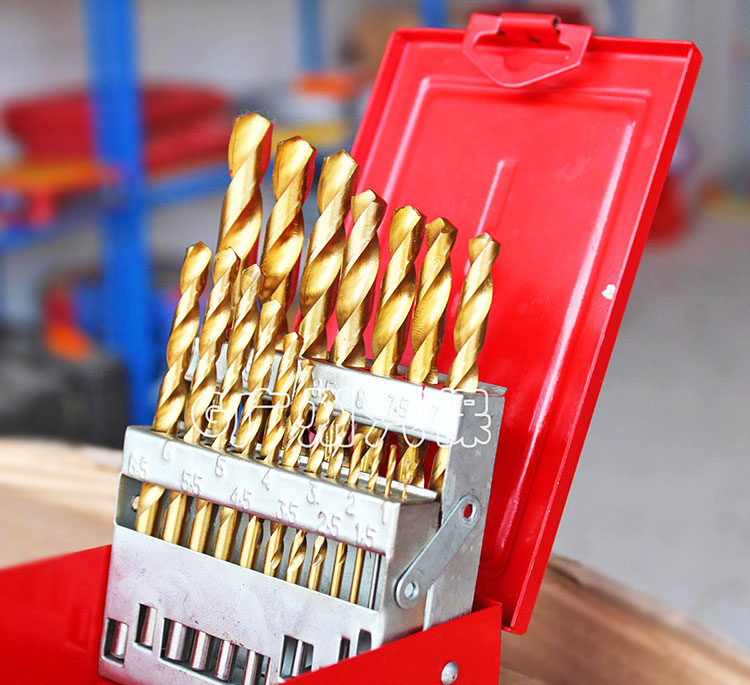 19-piece set of high-speed mesh (titanium-plated) twist drill bit set electric drill accessories auto repair auto maintenance tools